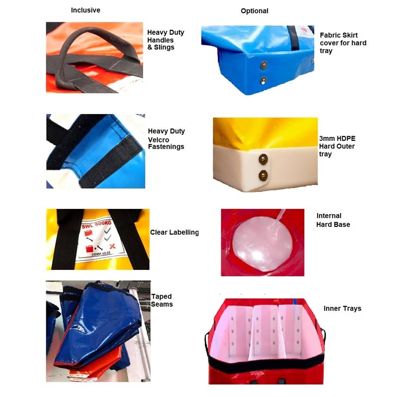 Standard Lifting Bags Square Lifting Bags with Closed Top Lifting